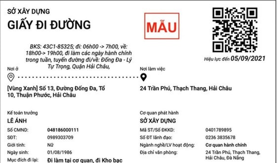 Đà Nẵng: Giấy đi đường QR code – tối ưu hoá CNTT để phòng dịch hiệu quả