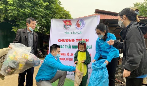 Tuổi trẻ Lào Cai tuyên truyền giảm thiểu ô nhiễm môi trường do rác thải nhựa năm 2021