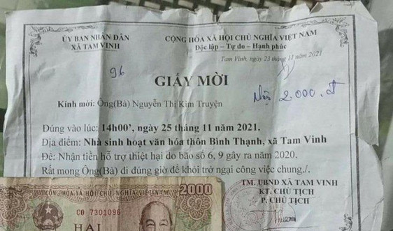 Một hộ dân nhận hỗ trợ mưa bão chỉ 2.000 đồng ở Quảng Nam, yêu cầu kiểm điểm từ xã đến huyện