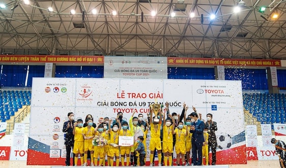 Giải bóng đá U9 toàn quốc Toyota Cup 2021 kết thúc thành công tốt đẹp