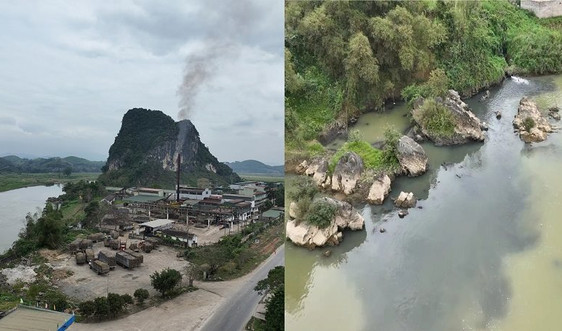Công ty CP mía đường Sông Lam (Nghệ An): Ngang nhiên xả thải đen ngòm ra sông Lam?