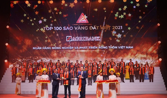 Agribank vinh dự đạt giải thưởng Sao Vàng đất Việt năm 2021