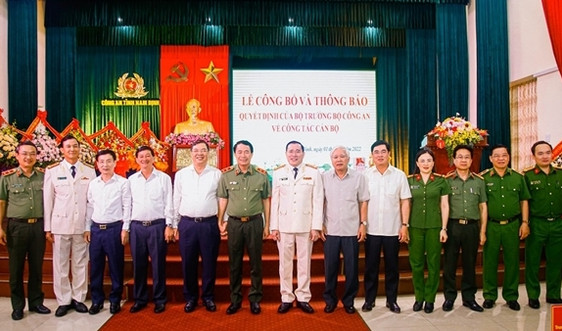 Bổ nhiệm lãnh đạo Cục C04, tân Giám đốc Công an Nam Định