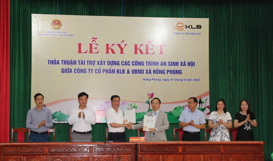 Công ty KLB tài trợ 10 tỷ đồng xây dựng các công trình an sinh xã hội tại Hải Dương