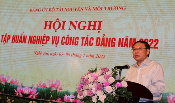 Đảng uỷ Bộ TN&MT tổ chức Hội nghị tập huấn nghiệp vụ công tác Đảng năm 2022