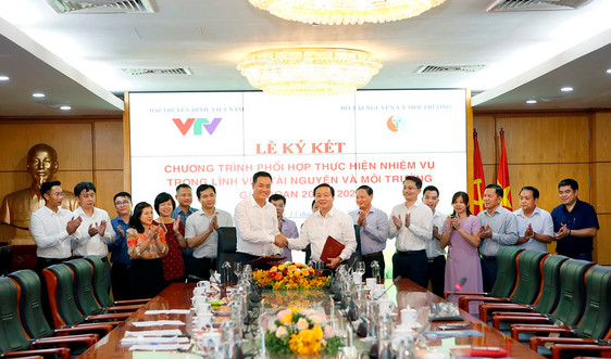 Bộ Tài nguyên và Môi trường và Đài truyền hình Việt Nam Ký kết chương trình phối hợp giai đoạn 2022 - 2026