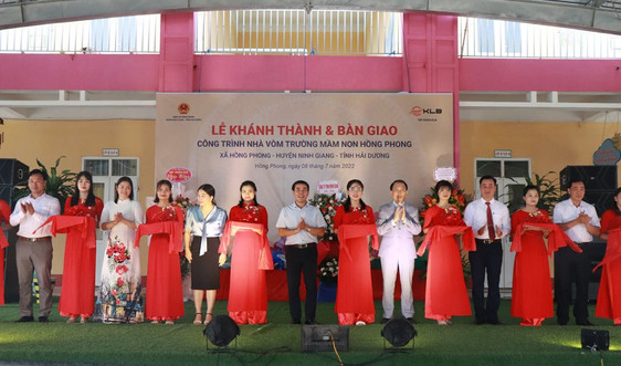 Công ty KLB khánh thành và bàn giao nhà vòm trường Mầm non Hồng Phong - Hải Dương
