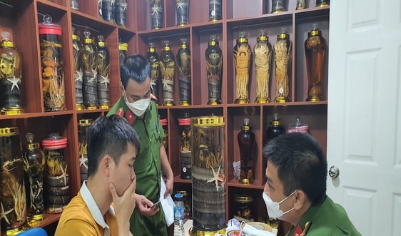 Cảnh sát Môi trường xử lý nghiêm cơ sở kinh doanh rượu không rõ nguồn gốc
