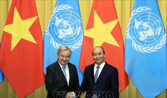 Lễ đón chính thức Tổng Thư ký Liên hợp quốc António Guterres