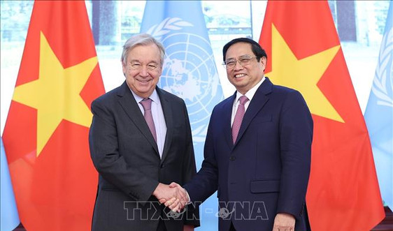 Tổng Thư ký Liên Hợp Quốc: Hoàn toàn ủng hộ các trụ cột chính trong đường lối phát triển đất nước của Việt Nam