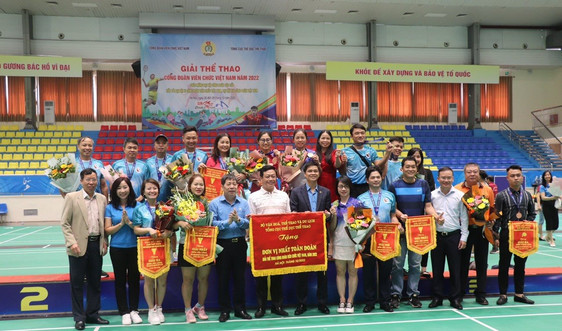 Công đoàn Bộ TN&MT giành giải Nhất toàn đoàn Giải thể thao Công đoàn Viên chức Việt Nam năm 2022