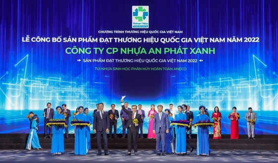 Túi nhựa sinh học phân hủy AnEco được vinh danh là Thương hiệu Quốc gia Việt Nam