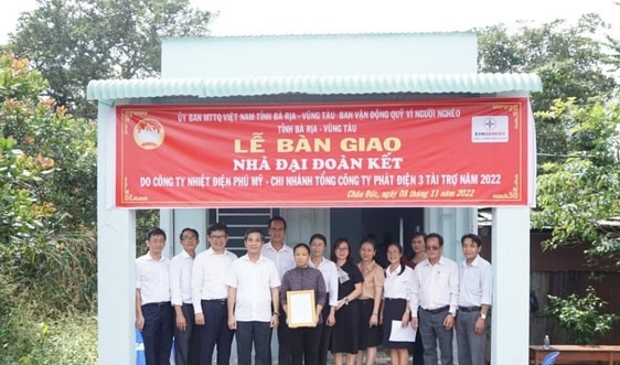Công ty Nhiệt điện Phú Mỹ tài trợ 12 căn nhà “đại đoàn kết”