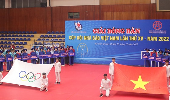 Khai mạc Giải bóng bàn Cúp Hội Nhà báo Việt Nam lần thứ XV – năm 2022