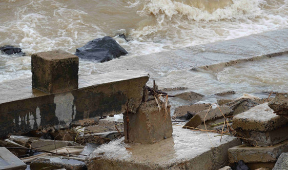 Phú Yên: Kè khu đô thị Nam Tuy Hòa bị sập lún, hư hỏng nặng