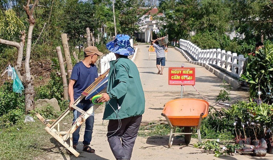 Quảng Nam: Khắc phục sự cố cầu Sông Vầu bị sụt lún