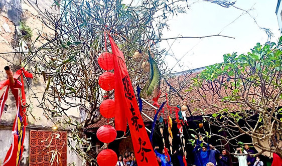 Hà Nội: Độc đáo Lễ dựng cây nêu đón Tết Nguyên đán Quý Mão 2023