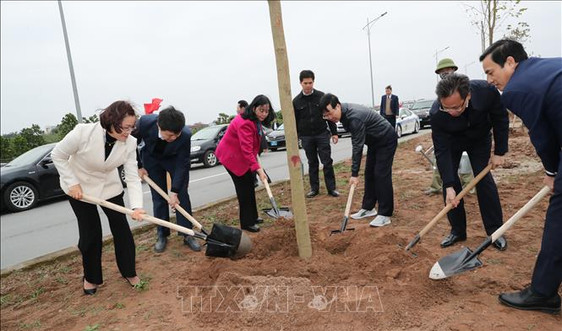 Đồng chí Võ Văn Thưởng dự lễ phát động Tết trồng cây tại Hưng Yên