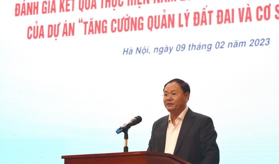 Tập trung hoàn thành Dự án Tăng cường quản lý đất đai và cơ sở dữ liệu đất đai theo đúng cam kết, mục tiêu đề ra