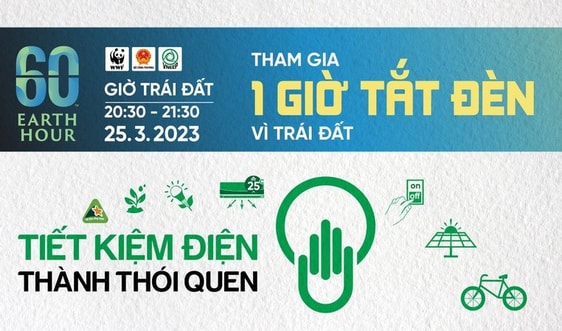 Lan tỏa thông điệp "Tiết kiệm điện thành thói quen" của Giờ Trái đất 2023