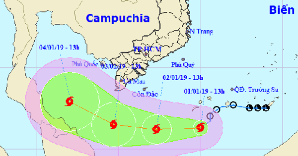 Tin bão khẩn cấp (Bão Pabuk) - Cơn bão số 1 năm 2019