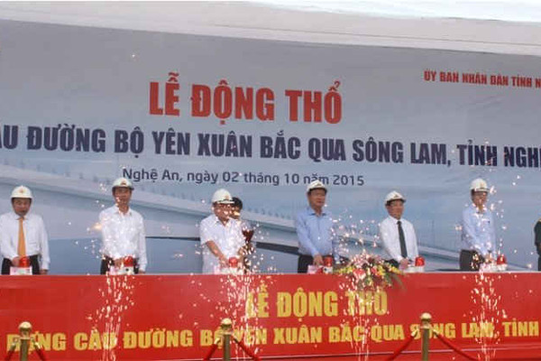 Nghệ An: Động thổ xây dựng cầu Yên Xuân bắc qua sông Lam