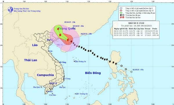 Quảng Ninh cấm biển do ảnh hưởng của bão số 4