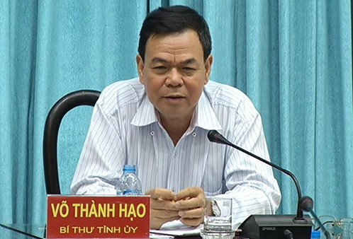 Ông Võ Thành Hạo tái đắc cử Bí thư Tỉnh ủy Bến Tre nhiệm kỳ 2015-2020