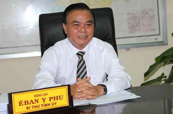 Ông Êban Y Phu tái đắc cử Bí thư Tỉnh ủy Đắk Lắk nhiệm kỳ 2015 - 2020