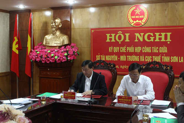 Sở TN&MT Sơn La ký kết quy chế phối hợp với Cục Thuế tỉnh