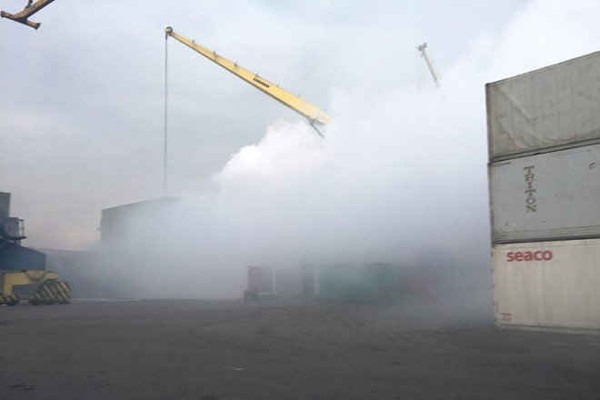 Cháy container hóa chất ảnh hưởng nghiêm trọng tới môi trường