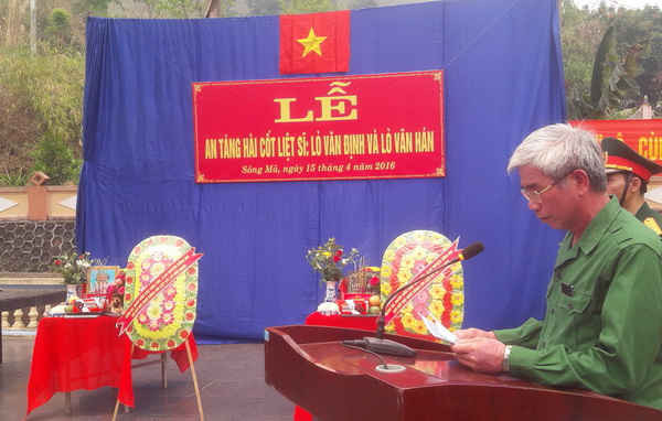 Sông Mã – Sơn La: Truy điệu và an táng 2 liệt sỹ hi sinh tại Lào