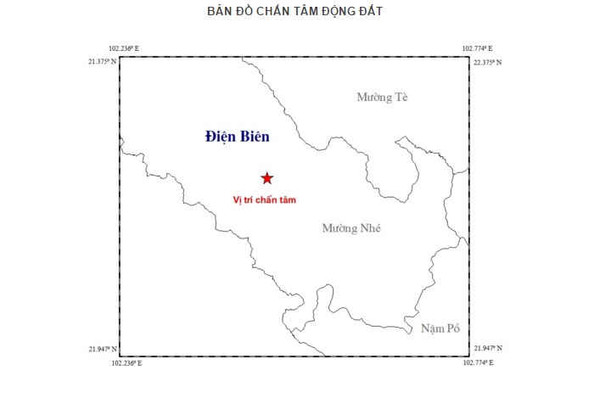 Điện Biên: Động đất 4,7 độ Richter gây rung lắc mạnh