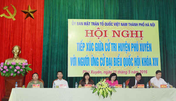 Phú Xuyên (Hà Nội): Tiếp xúc giữa cử tri với người ứng cử ĐBQH khóa XIV