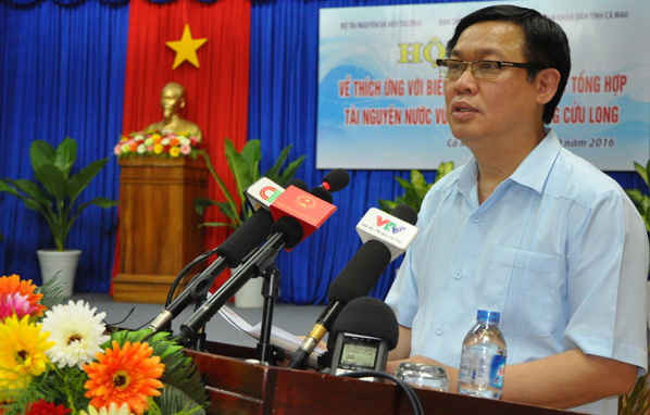 Phó Thủ tướng Vương Đình Huệ chủ trì Hội nghị thích ứng với BĐKH, quản lý tổng hợp tài nguyên nước ĐBSCL