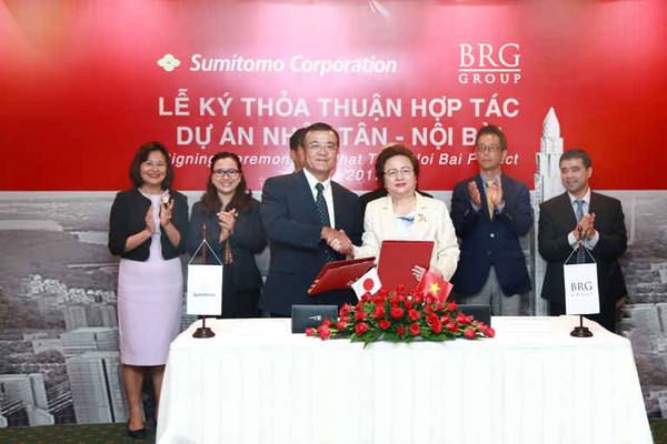 BRG và Sumitomo ký thỏa thuận hợp tác DA phát triển đô thị Nhật Tân – Nội Bài