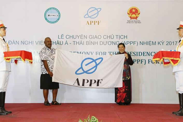 Lễ chuyển giao Chủ tịch Diễn đàn Nghị viện châu Á- Thái Bình Dương (APPF) nhiệm kỳ 2017- 2018