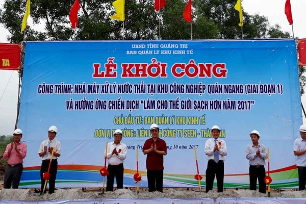 Quảng Trị: Khởi công nhà máy xử lý nước thải tại KCN Quán Ngang