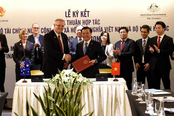 Ký kết biên bản ghi nhớ hợp tác giữa Bộ Tài chính Việt Nam và Bộ Ngân khố Úc