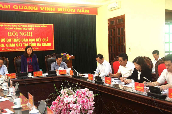 Công bố dự thảo báo cáo kết quả kiểm tra, giám sát tại Hà Giang
