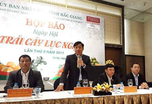 Bắc Giang họp báo về ngày hội trái cây Lục Ngạn lần thứ II năm 2017