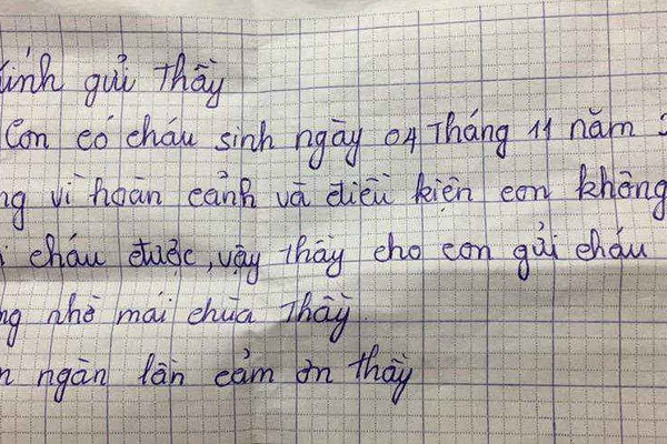Hưng Yên: Tìm thân nhân bé sơ sinh cùng bức thư trước chùa