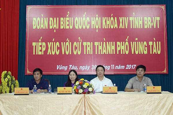 Bộ trưởng Trần Hồng Hà và Đoàn ĐBQH tỉnh Bà Rịa – Vũng Tàu tiếp xúc cử tri TP Vũng Tàu
