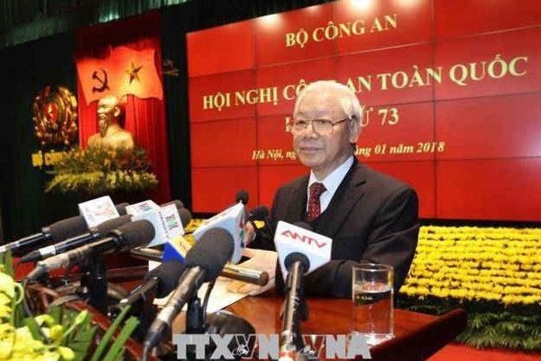 Tổng Bí thư Nguyễn Phú Trọng dự và phát biểu tại Hội nghị Công an toàn quốc
