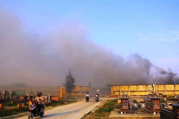 Hội An: Bãi rác Cẩm Hà lại tự bốc cháy dữ dội, gây ô nhiễm môi trường