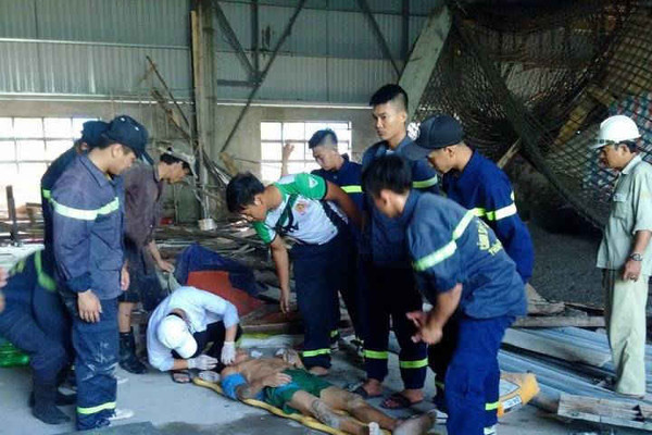 Đà Nẵng: Sập giàn giáo ở Công ty Hiệp Nghĩa, nhiều người bị thương