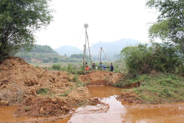Đồng Hỷ, Thái Nguyên: Đạt trên 90% kế hoạch khoan tìm nguyên nhân gây sụt lún đất, mất nước