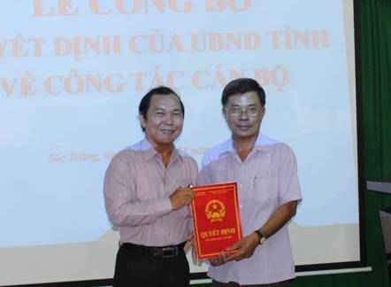 Bổ nhiệm ông Nguyễn Hùng Anh giữ chức Phó Giám đốc Sở TN&MT Sóc Trăng