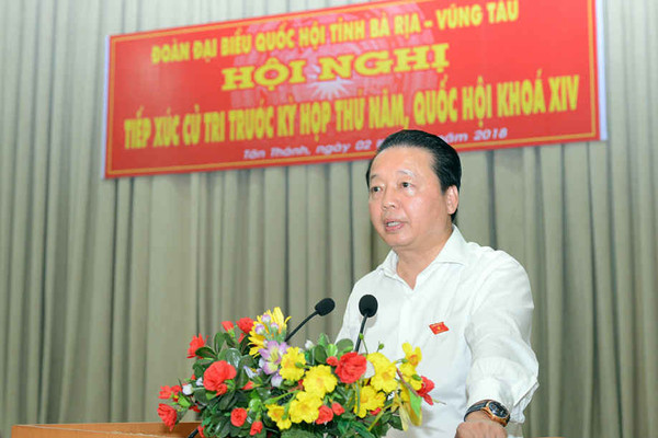 Bộ trưởng Trần Hồng Hà và Đoàn ĐBQH tỉnh Bà Rịa – Vũng Tàu tiếp xúc cử tri huyện Tân Thành