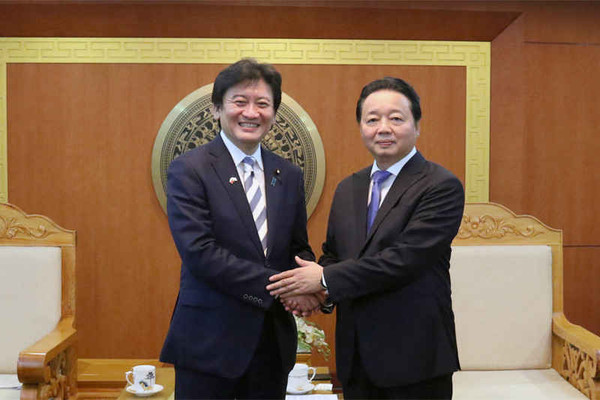 Bộ trưởng Trần Hồng Hà: Mong muốn nâng tầm chất lượng hợp tác lĩnh vực TNMT Việt Nam - Nhật Bản